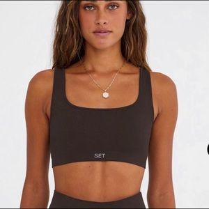 SETactive Bra and Leggings Espresso Color
